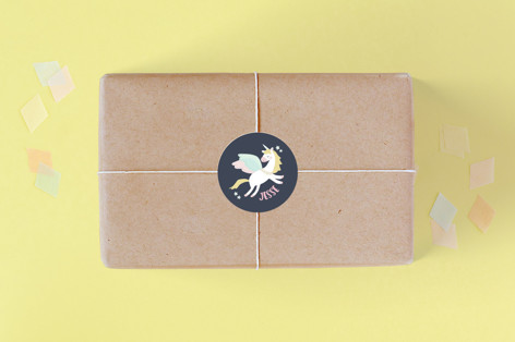 Magical Pegasus Children's Birthday Party Stickers