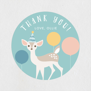 Woodland Friends Celebration Children's Birthday Party Stickers
