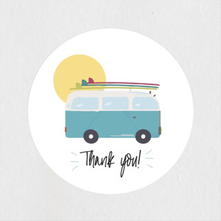 Surfer's Dream Beach Bash Children's Birthday Party Stickers