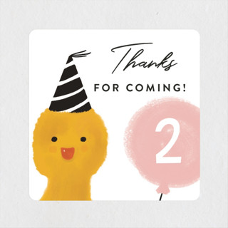 Duckie Party Children's Birthday Party Stickers