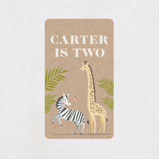 safari party animals Children's Birthday Party Stickers