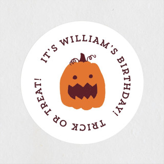 Eat, Drink, and be Scary Children's Birthday Party Stickers