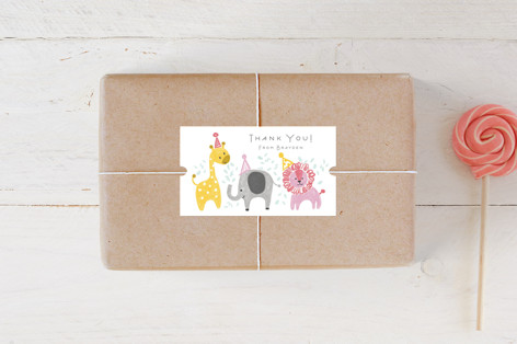 Jungle Party Animals Children's Birthday Party Stickers