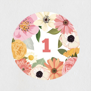 Flower Crown Party Children's Birthday Party Stickers