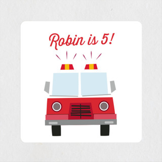 Engine Number Five Children's Birthday Party Stickers