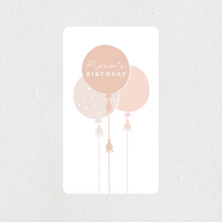 Glitter Balloons Children's Birthday Party Stickers