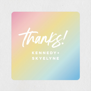 Rainbow Photo Children's Birthday Party Stickers