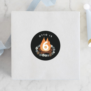 Bonfire Children's Birthday Party Stickers