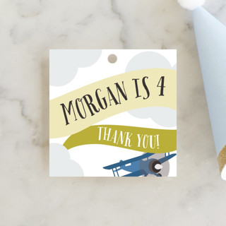 Banner Takeoff Children's Birthday Party Favor Tags