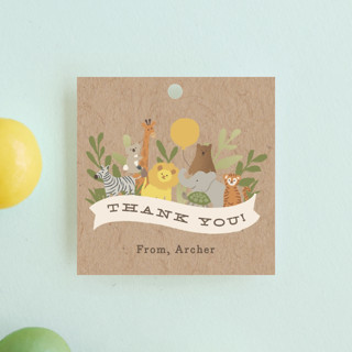 Zoo friends Children's Birthday Party Favor Tags