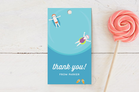 Splash Pool Party Children's Birthday Party Favor Tags
