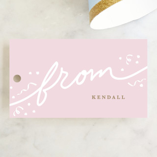 glittery hooray Children's Birthday Party Favor Tags