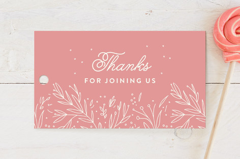 floral five Children's Birthday Party Favor Tags