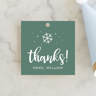 Snowfall Children's Birthday Party Favor Tags
