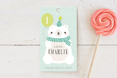 Polar Party Children's Birthday Party Favor Tags