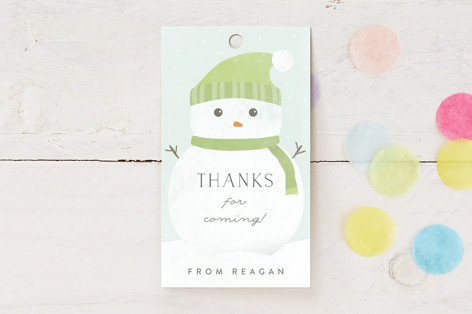 Frosty Children's Birthday Party Favor Tags