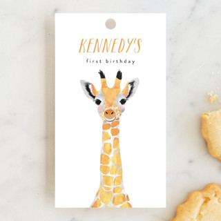 Baby Animal Giraffe Children's Birthday Party Favor Tags