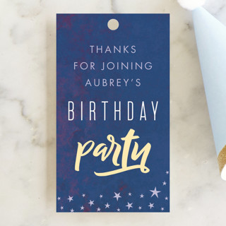 PJ Party Children's Birthday Party Favor Tags