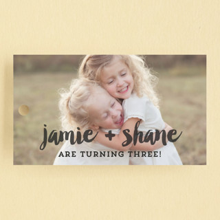 Double Painted Children's Birthday Party Favor Tags