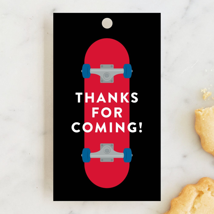 Skateboard Children's Birthday Party Favor Tags by Kacey Kendrick