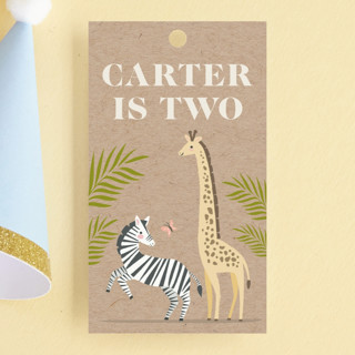safari party animals Children's Birthday Party Favor Tags