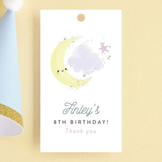 Over the Moon Children's Birthday Party Favor Tags