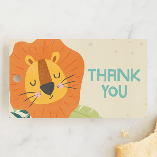 Wild Lion Children's Birthday Party Favor Tags
