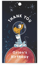 Mickey and Pluto In Space Children's Birthday Party Favor Tags