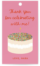Dot Cake Children's Birthday Party Favor Tags