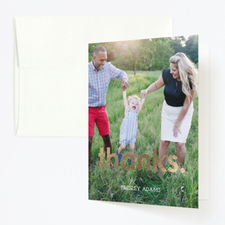 Colorful One Foil-Pressed Children's Birthday Party Thank You Cards