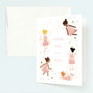 Fairyland Foil-Pressed Children's Birthday Party Thank You Cards