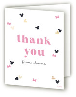 Disney's Minnie Mouse Confetti Foil-Pressed Children's Birthday Party Thank You Cards