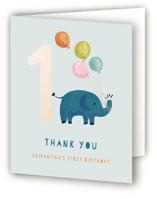 First Ever Birthday Foil-Pressed Children's Birthday Party Thank You Cards