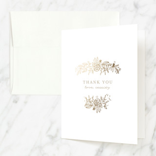 Perfect Posey Foil-Pressed Baptism and Christening Thank You Cards