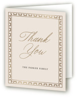 vintage border Foil-Pressed Baptism and Christening Thank You Cards