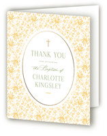 Calico Foil-Pressed Baptism and Christening Thank You Cards