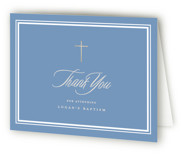 Classic blessings Foil-Pressed Baptism and Christening Thank You Cards