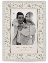 Gingham Fleur Christmas Photo Cards