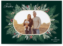 Seasonal Foliage Christmas Photo Cards