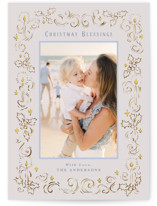 Candlelight & Holly Christmas Photo Cards