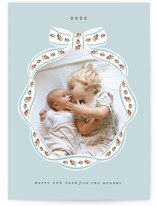 Cottage Ribbon Christmas Photo Cards