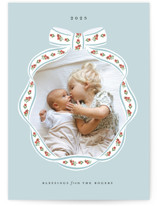 Cottage Ribbon Christmas Photo Cards