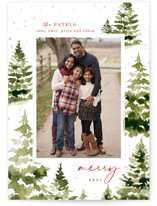 in the snowy woods Christmas Photo Cards