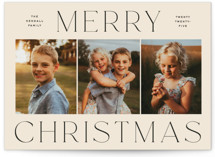 Classy Trio Christmas Photo Cards