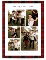 Plaid collage Christmas Photo Cards