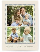 Scalloped trio Christmas Photo Cards
