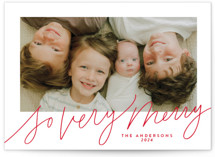 So Very Merry Script Christmas Photo Cards