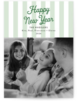 Preppy Gelateria Stripes Christmas Photo Cards