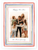 Painted Frame Lines Christmas Photo Cards