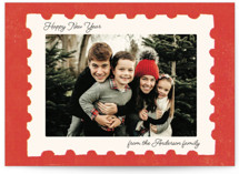 Risograph Stamp Christmas Photo Cards